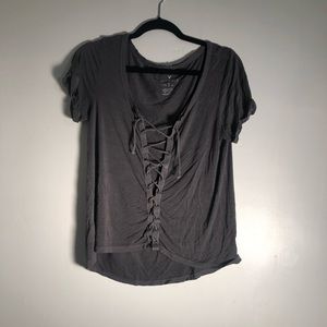 Lace up t-shirt